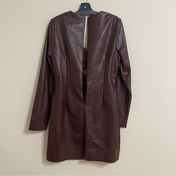 One33 Social Faux Leather Twist Dress - Picture 7 of 16
